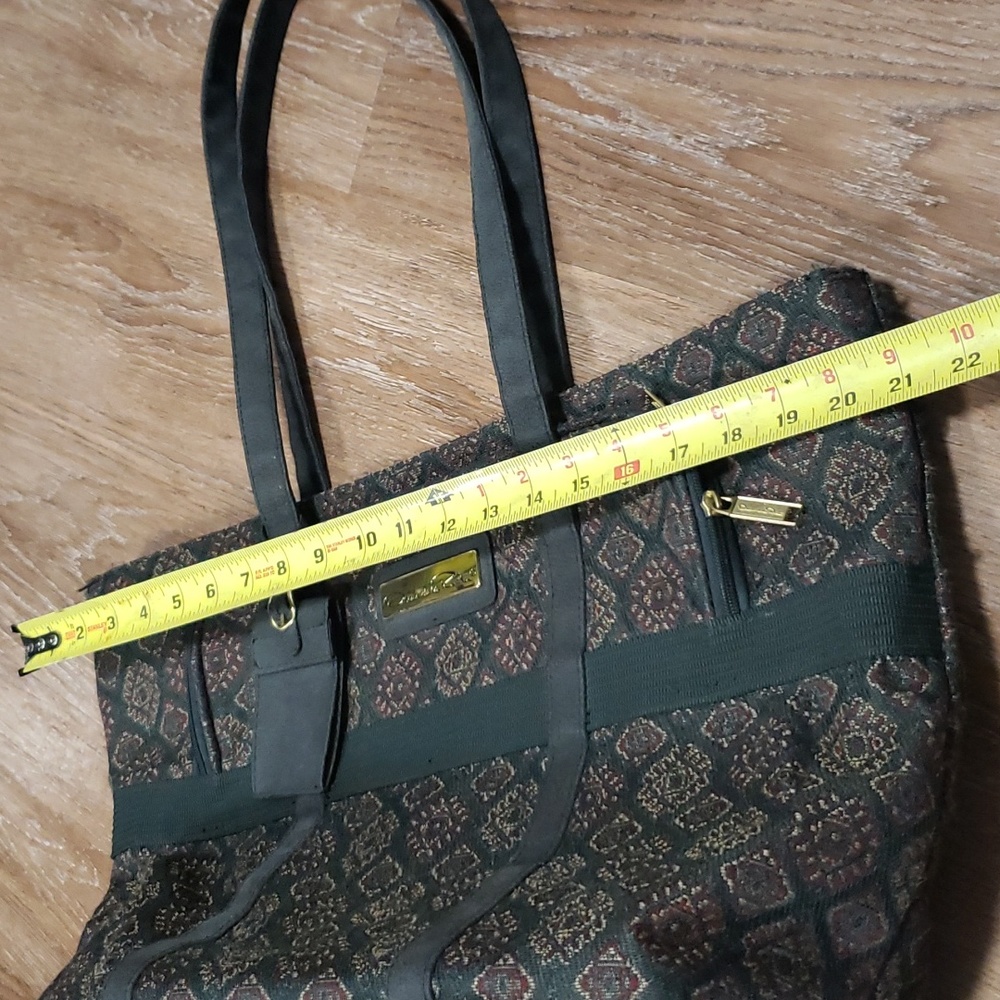 Oscar de la Renta Large Travel Shoulder Tote Vacation Retro Vintage Grannycore - Picture 4 of 15
